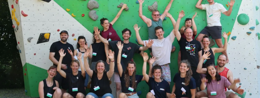 Gruppenfoto: Netzwerk "Seilschaf(f)t Inklusion" in Freiburg Austausch zu Inklusion und Klettern